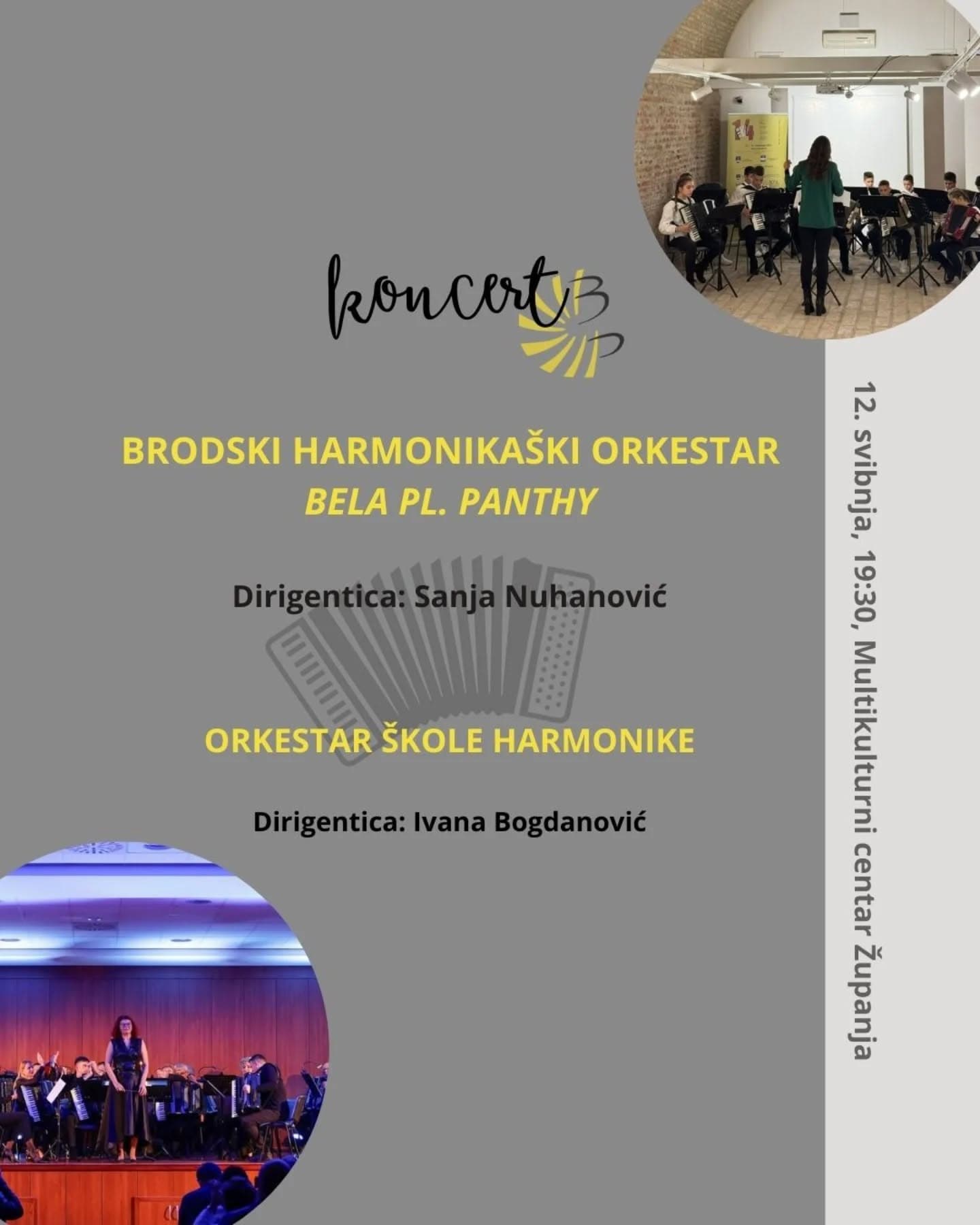 Koncert Brodskog harmonikaškog orkestra i Orkestra Škole harmonike u Županji